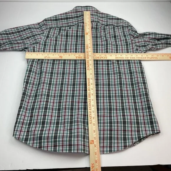 Untuckit Tarcento Mens XL  Slim Wf Shirt Long Sleeve Blue/Green Plaid Button Up - Picture 3 of 10